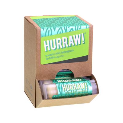 Hurraw! Organic Lip Balm Coconut Mint Lemongrass 4.8g x 24 Display